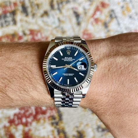 rolex blue datejust 41|2022 Rolex Datejust 41mm.